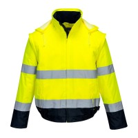 CASACO IMP C/MANGAS AMOVíVEIS AMARELO AV/AZUL C464
